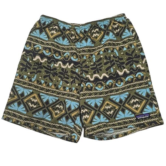 Patagonia Men's Baggies Mangrove Tiki 7" Swim Trunks Size Small Swimsuit Shorts - Picture 1 of 9